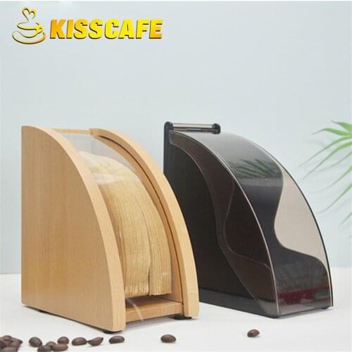 Coffee Filter Paper Storage Box Holder Simple Coffee Filters Dispenser Rack Shelf Storage Paper Tissue Box Shelf Coffee Tool