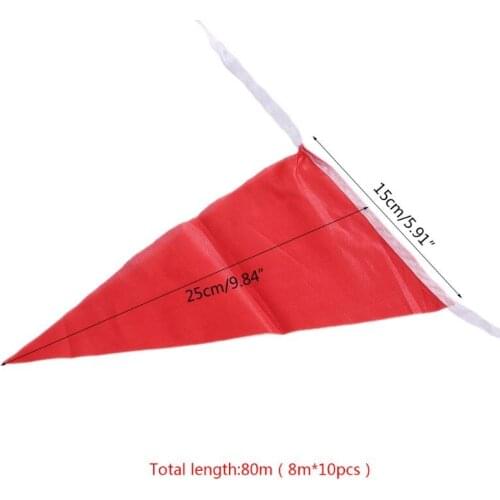 Colorful 80m Triangle Flag Pennant Bunting String Banner Garland Festival Party Holiday Decor