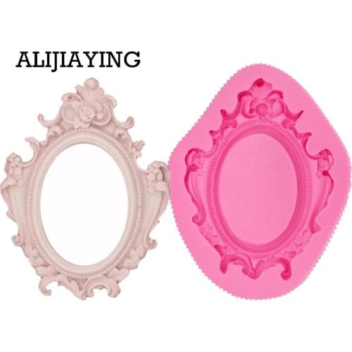M1271 1Pcs Flower Sugarcraft Frame silicone mold fondant mold cake decorating tools chocolate gumpaste mold