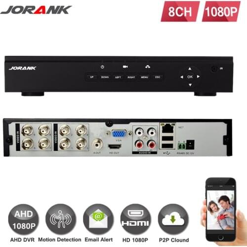 New 8CH 1080P AHD DVR 8 Channel 1080P 25/30fps realtime AHD-H DVR H.264 CCTV Video Recorder Onvif / Multilanguage DHL Shipping