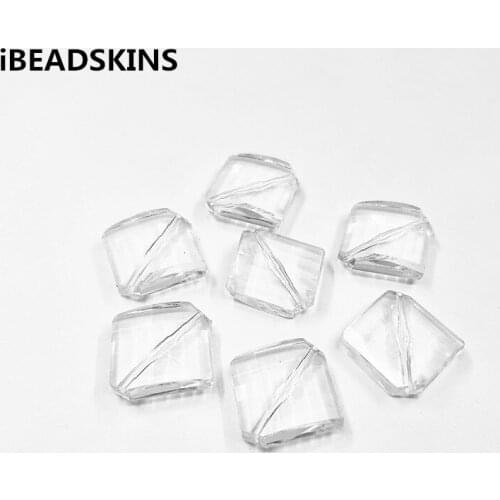 New arrival! 28x26mm 165pcs Clear Acrylic Twisted rhombus beads for Jewelry necklace earring DIY Handmade