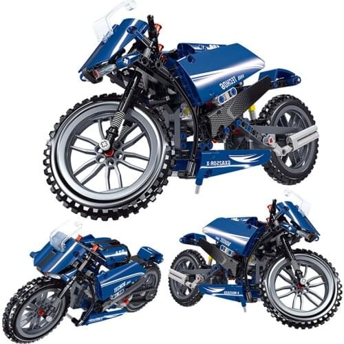 New City High-tech Motorcycle Car Model Building Blocks Speed Racing Bricks Toys MOC MotoBike Vehicle For Kids Gifts
