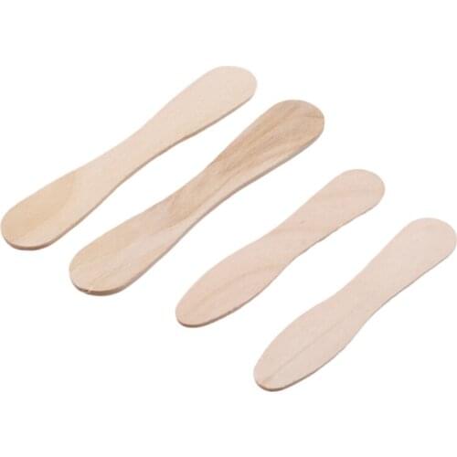 Disposable Wooden Spoon Ice Cream Scoop Coffee Honey Spoon Teaspoon Tableware Mini Cutlery Set Kitchen Accessories