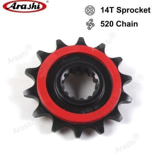 Arashi 14T 520 Pitch Front Sprocket For KAWASAKI Ninja 300 / EX300 ABS KRT 2016 2017 Chain Sprockets Z300 / ER300 2015 -2018