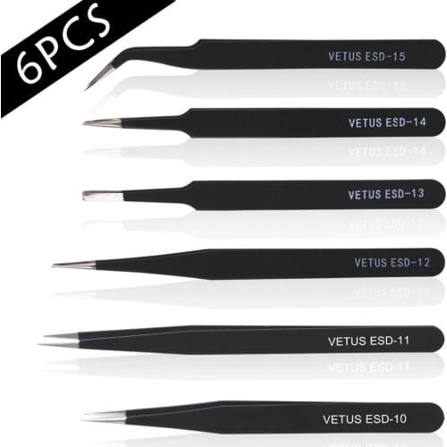 3/4/6/7Pcs Professional Eyelash Tweezers 3D Lashes Extensions Beauty Precision Eyebrow Tweezer Set Anti-Static Eye Makeup Tools