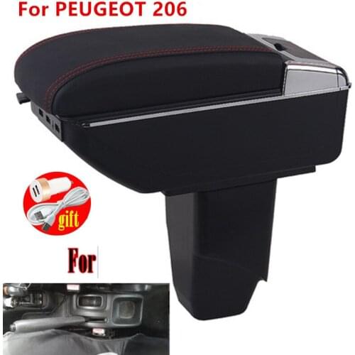For PEUGEOT 206 armrest box central Store content box car-styling Storage Center Console products interior accessories