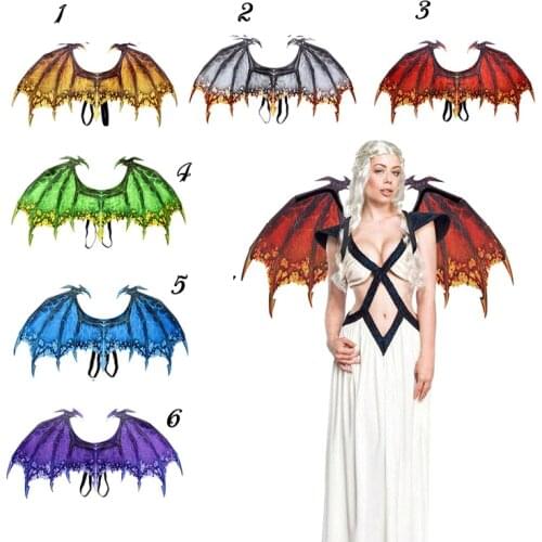 Dropshipping Halloween Costumes Cosplay Dragon Wing Adult Carnival Non-woven Fabric Dino Wing Christmas Role Play Party Props