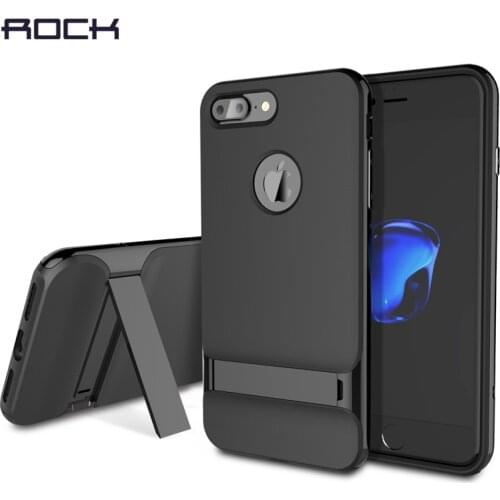 Rock for iPhone 7 plus 7 phone holder case royce Kickstand PC frame + TPU back case luxury cover for iphone 7 plus case