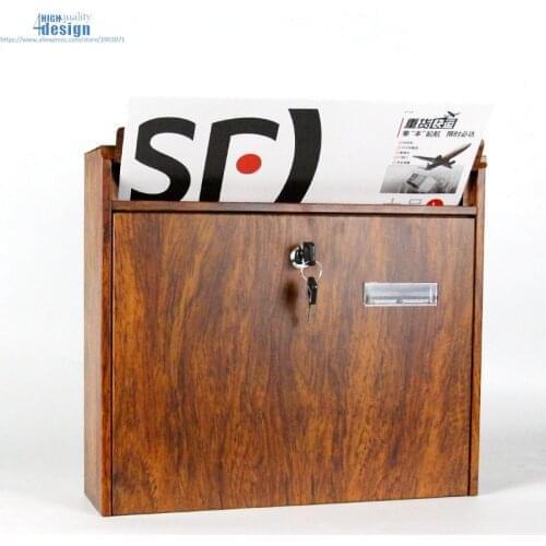Luxury Handcraft Mailbox Rainproof Rural Home Retro Postbox With Lock Outside Decor Letter Box Rotating Newspaper Fashion New