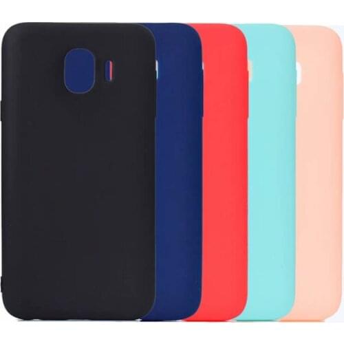 Luxury Candy Solid Color Matte TPU Case for Samsung Galaxy J4 2018 Silicone Soft Cover For Coque Samsung J4 2018 J400 case