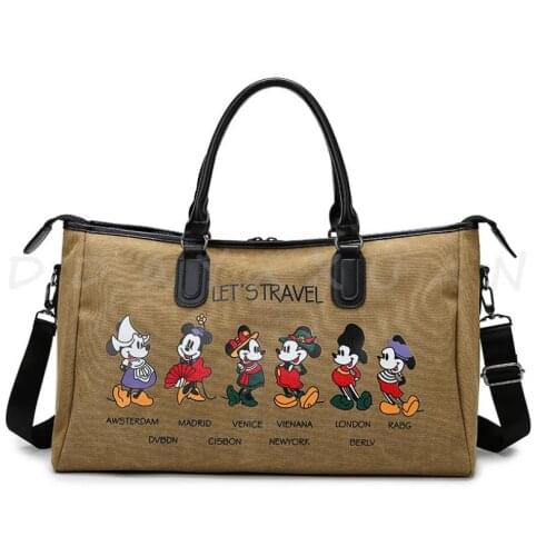Disney Oxford cloth mickey mouse messenger bag women men cartoon Large capacity travel bag luggage messenger shoulder bag