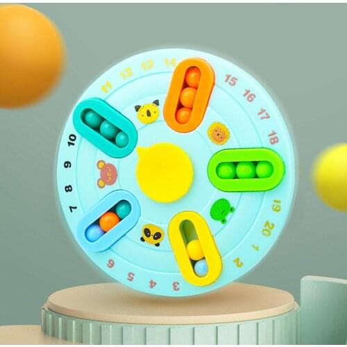 Fun Puzzle Double-sided Rotating Magic Bean Decompression Finger Spinner Palm Fingertip Ball Sensory Toy Educational Toy