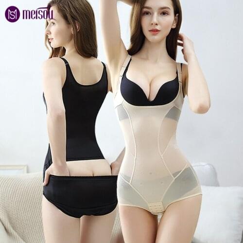 Meisou Womens Slimming Underwear Bodysuit Body Shaper Waist Trainer Shaper Shapewear Postpartum Recovery Butt Lifter Panties