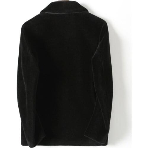 Winter Wool Natural Coat Leather Men Real Sheep Shearling Fur Jacket Casaco Masculino KFS18M207 MY726