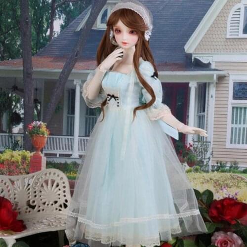 1/3 1/4 1/6 BJD Dolls Clothes Beautiful Blue Lace Dress For Dolls Toy Clothing Doll Accessories