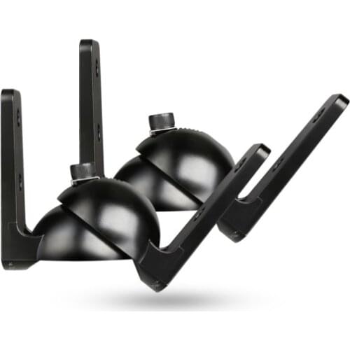 1 Pair (2pieces) Zinc Alloy GU8 Universal Speaker Mount Bracket Tilt Swivel Wall Mount Stands Surround Speaker Hanger Load 10kgs