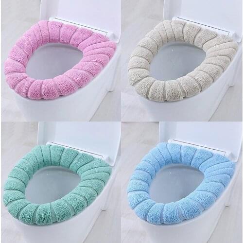 1PC Washable Bathroom Toilet Seats Closestool Washable Cushion O-shape Pad Soft Seat Winter Covers Warmer Bidet Mat Toilet E9E9