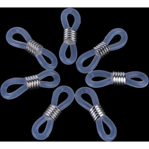 100PCS Antiskid Rubber Ring Strap Extension Spring DIY Eyeglasses Rope Plastic Silicone Glasses Chain Connection Glasses Chain