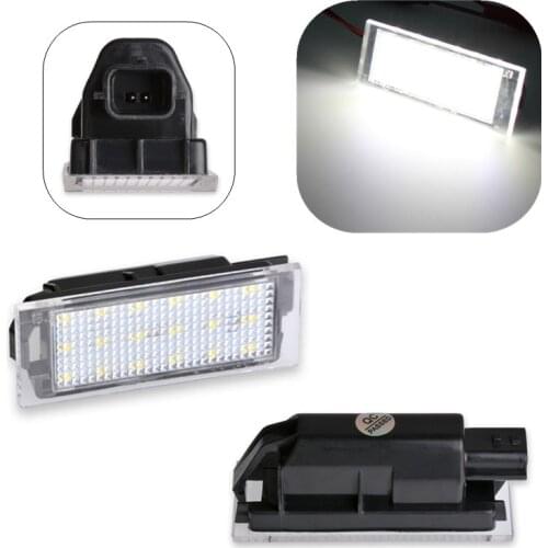 2Pcs Canbus License Plate Light Car Number Lamp LED White For Renault Clio III II Twingo II Megane II Laguna III Velsatis Master