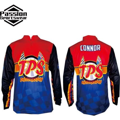 MOQ 5pcs Quick Drying Custom Long Sleeves Bike Jersey BMX Shirt Any Color