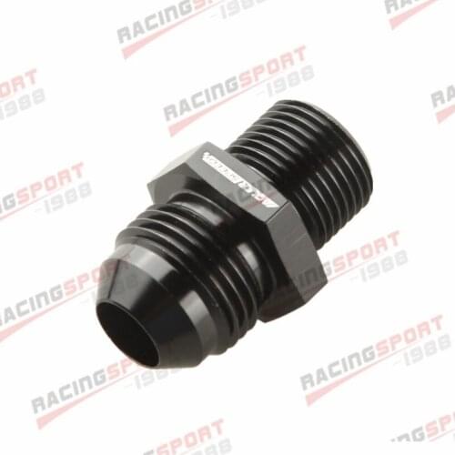 -8AN AN8 8AN To 3/8" BSP BSPP Straight Adapter Fitting Black