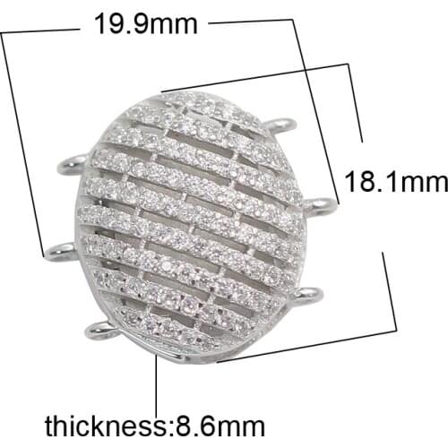 Beadsnice 925 Sterling Silver Fold Over Clasps Micro Pave Exquisite Jewelry Findings Handmade DIY Necklace Components