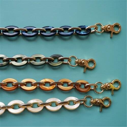 Bags Chain Women Acrylic Bags Parts Short Wrist Chain for Bucket Bag Purse Vintage Handbag Long Bags Accessories Replacement DIY