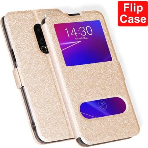 Front Window Case For Meizu 16X case Meizu16X M872Q M872H Leather Filp phone cover For Meizu 16 X back cases For meizu 16 case