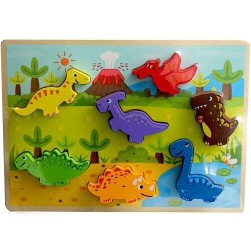Wood Plump Dinosaurs Jigsaw