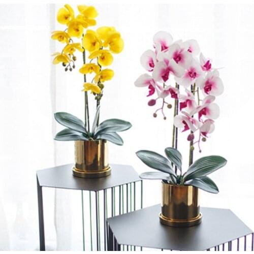 Home decoration simulation phalaenopsis bonsai simulation potted plants fake flowers simulation phalaenopsis potted plants