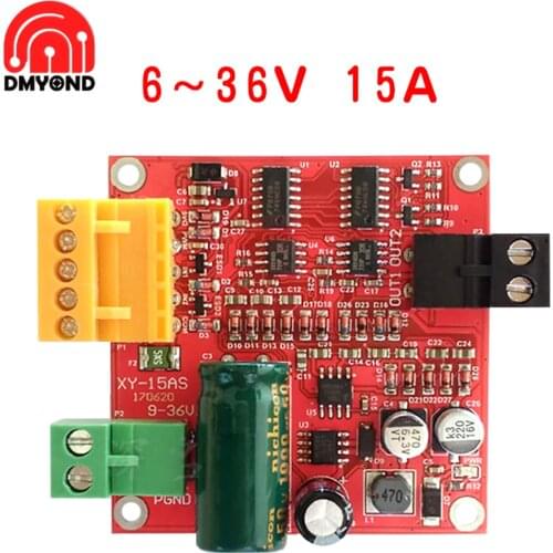 12/24/36V 15A High Power DC Motor Drive Board Module Forward and Reverse Full PWM Speed Regulation DC 12V Motor Speed Controller