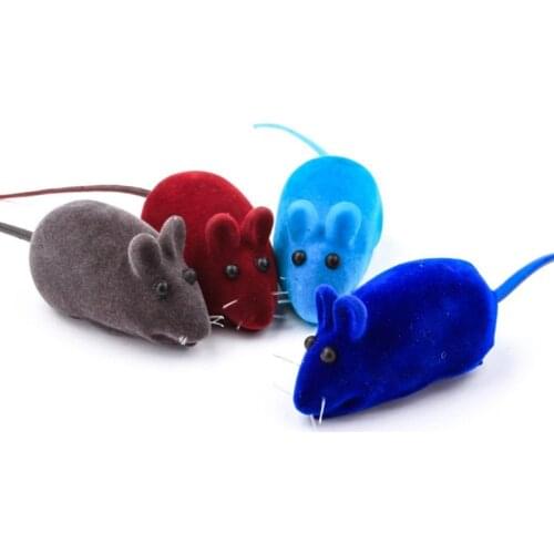 Soft Fleece False Mouse Cat Toys Colorful Feather Funny Playing Training Toys For Cats Kitten Puppy Pet Supplies