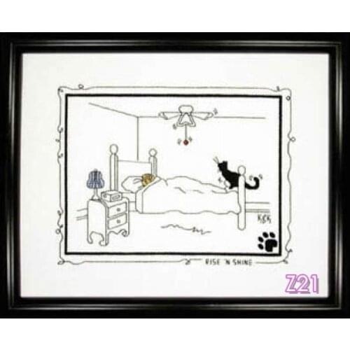 Cross stitch suit when cat falls in love with human cross stitch decoration painting cross stitch material pack zz21
