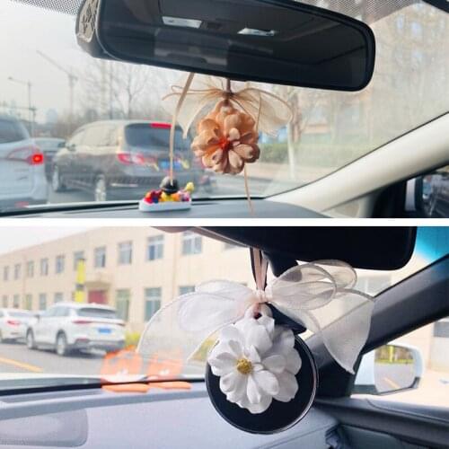 Gentle Flower Car Decoration Pendant Light Fragrance Expanded Gypsum Car Interior Decoration Ornament Interior For Women