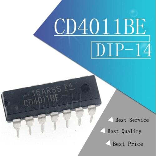 10PCS CD4011BE DIP14 CD4011 DIP 4011BE DIP-14 new and original IC