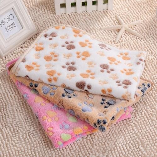 104x76cm Warm Pet Blanket Paw Cat Mat Dog Puppy Bed Sofa Breathable Pet Warm Product Cushion Cover Sleeping Beds Pets Product