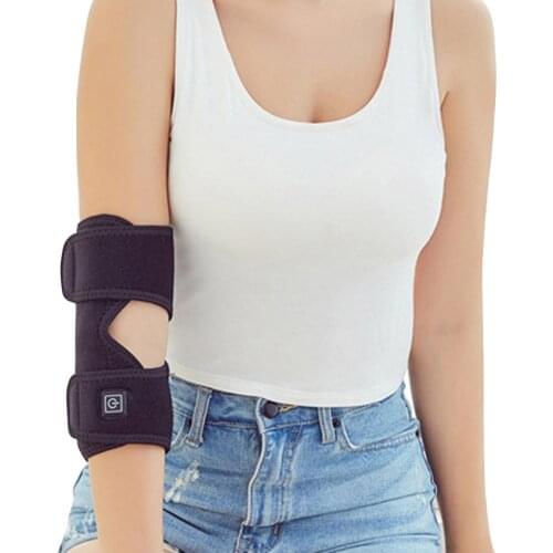 Portable Elbow Heating Wrap USB Operated Elbow Heated Brace with 3 Temperature Settings for Sprained Elbows Tendonitis Arthritis