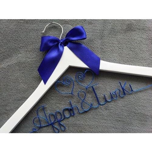 Sale Free shipping personalized Wedding Hanger, bridesmaid gifts, name hanger, brides hanger bride gift ,2 flower hanger