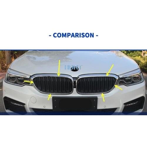Car Front Grille Grill Mesh Net Trim Strip Single Line For BMW 3 series 2019 2020 2021 Replacement Racing Bumper Grills