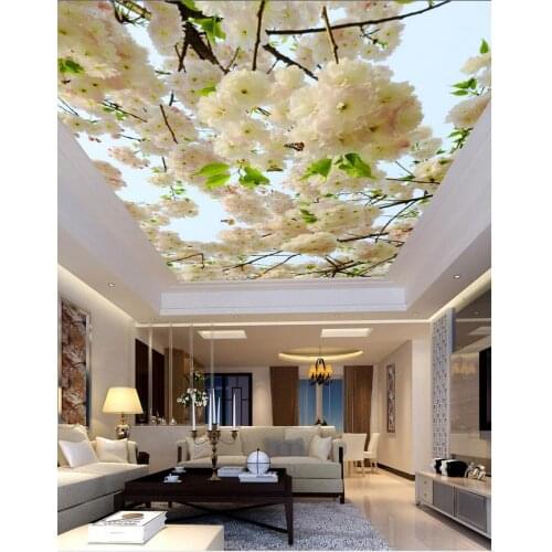 Fresh ceiling living room bedroom ceilings 3d stereoscopic wallpaper 3d mural paintings Home Decoration