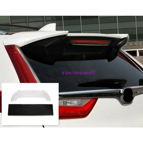ABS Chrome white Tail Fins Cover Trim Rear Spoiler Trim For Honda CRV 2017 2020 car modification