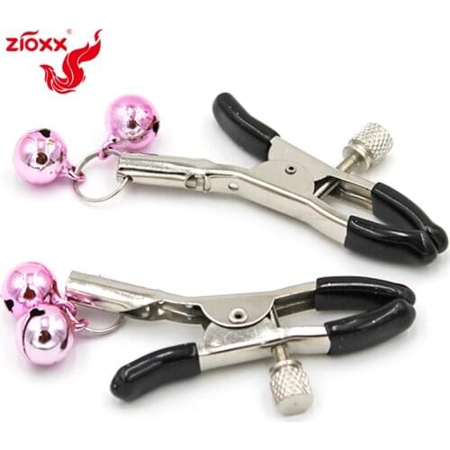 Double Bells Nipple Clamps Flirting Teasing Breast Clips Fetish Bondage SM Games Erotic Toys For Adults Women Sex Products