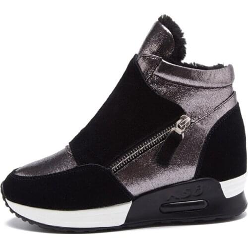 Womens Winter Snow Boots Shoes Suede Boots Fashion Womens Breathable Sports Shoes Increase Shoes Warm Plush 2021 Tennis Shoes