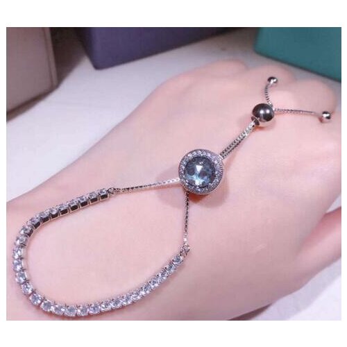 YPD49-1 925 Silver Zircon Girl Bracelet Wedding Engagement Birthday Party Zircon Girl Childrens Birthday Bracelet Gift