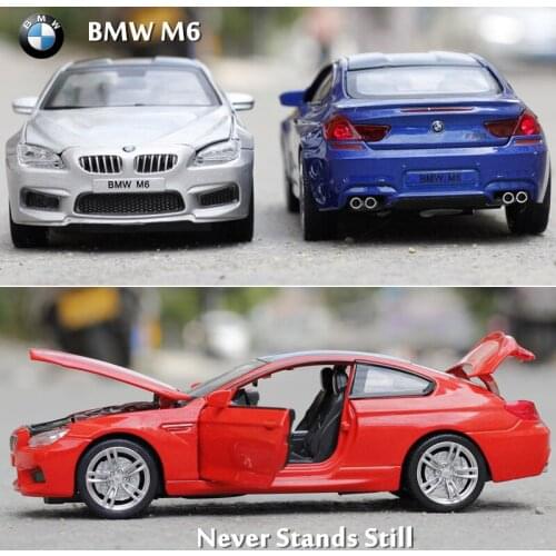 1:32 Die Cast Model Cars Electric Flashing Pull back scale automobile Alloy Vehicle gld3 Coche Children Toys 1/32 Luxury M6