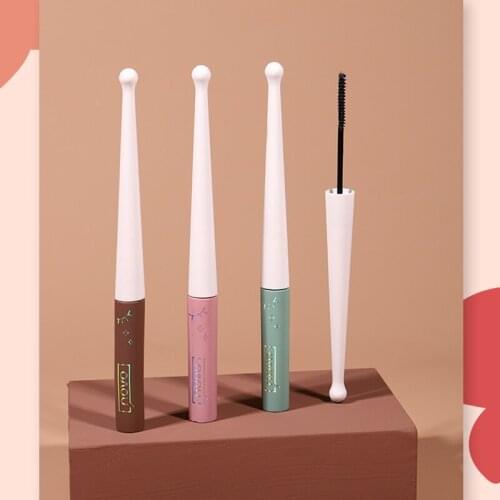 1 Pcs Lengthening Curling Mascara Natural Makeup No Smudging Slim Brush Head Waterproof Thick Long Lasting Easy To Wear Fast Dry