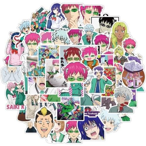 10/30/50PCS The Disastrous Life of Saiki K. Saiki Kusuo Anime Stickers Luggage Guitar Fridge Laptop Cool Cartoon Sticker Decals