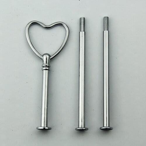 10 pcs/ lot 3 tiers heart style fruit tray decoration metal baking trays of cake