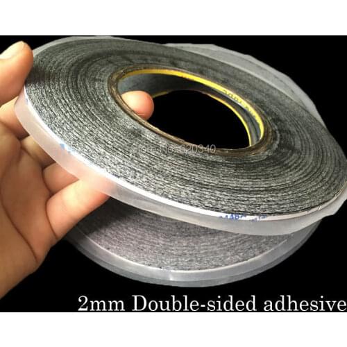 2x (2mm*50 Meters) Widely Use 3M 9448AB Black Double Sided Adhesive Tape for Smartphone Tablet LCD Touch Screen Display Repair