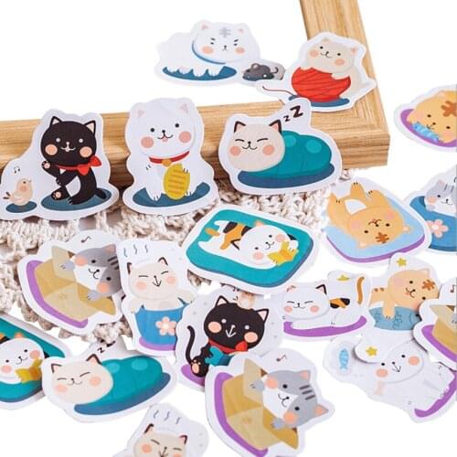 20pack/lot House Cat Sticker Decoration DIY Scrapbooking Sticker Kawaii Handbook Notes Decorative Stickers